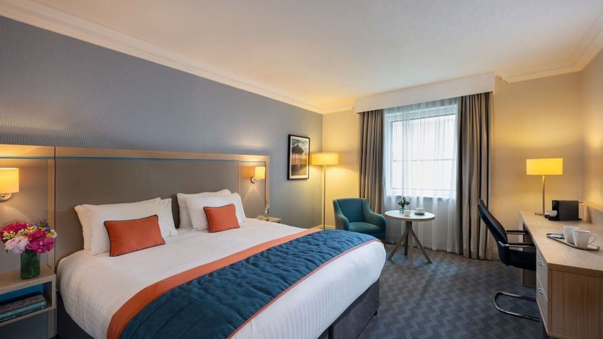 Day use room with work desk at Leonardo Royal Hotel Brighton Waterfront.