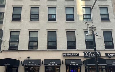 Hotel exterior at Tribeca Hotel FiDi.
