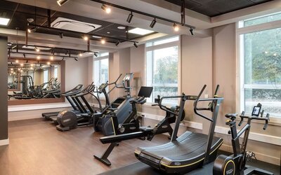 Fitness center available at Hilton Garden Inn London Heathrow Airport.