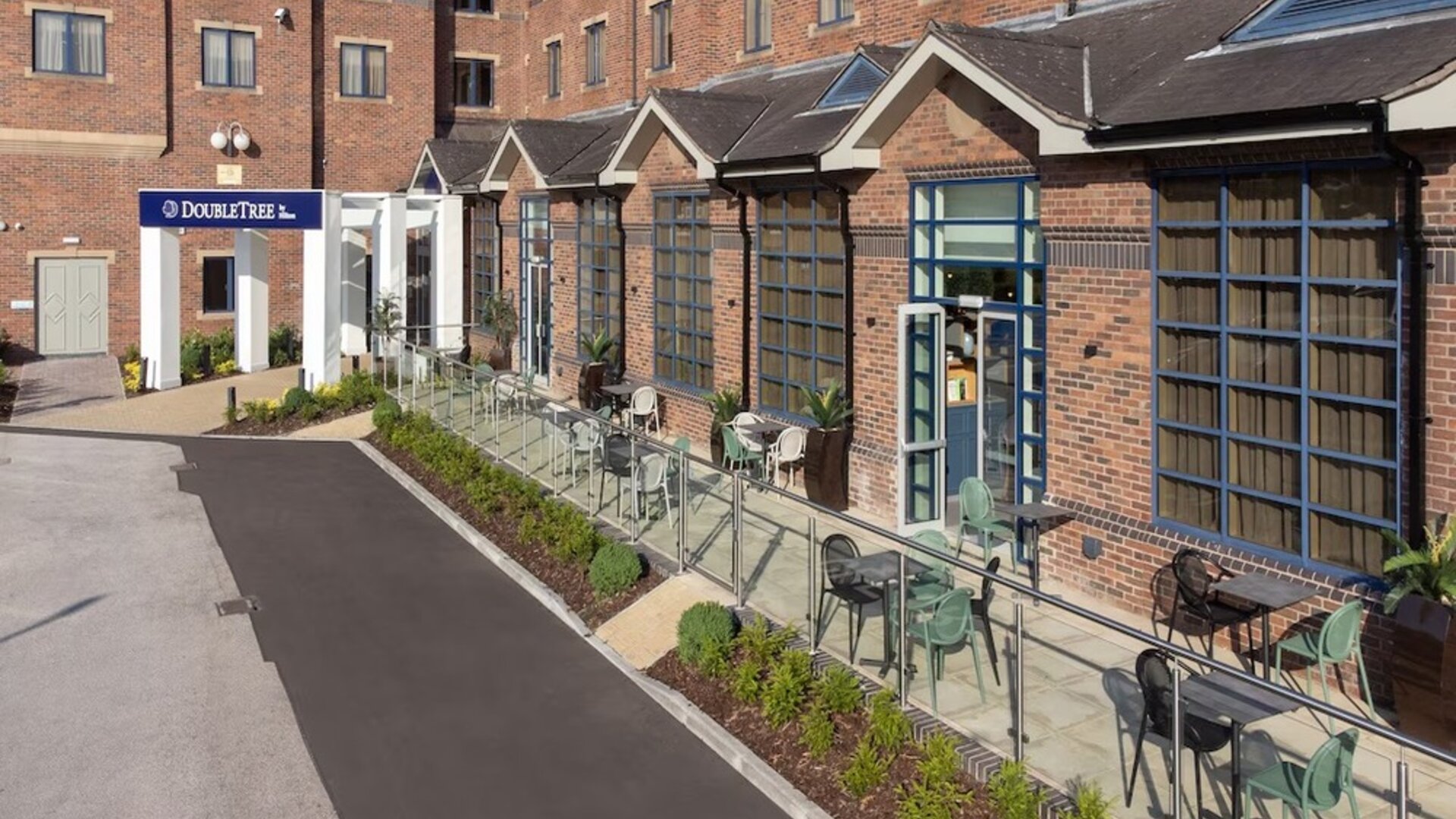 Outdoor seating available at DoubleTree By Hilton Stoke On Trent.