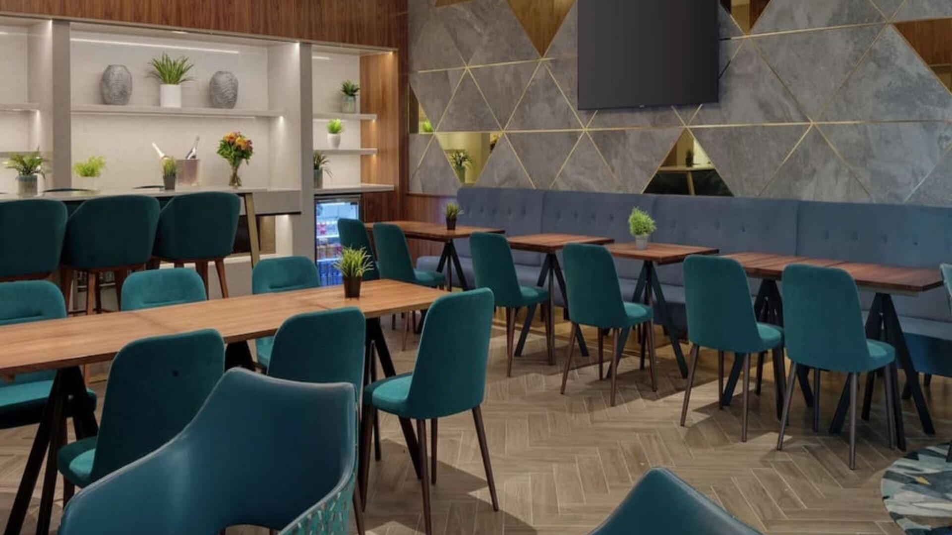 Executive lounge at Hilton London Angel Islington.