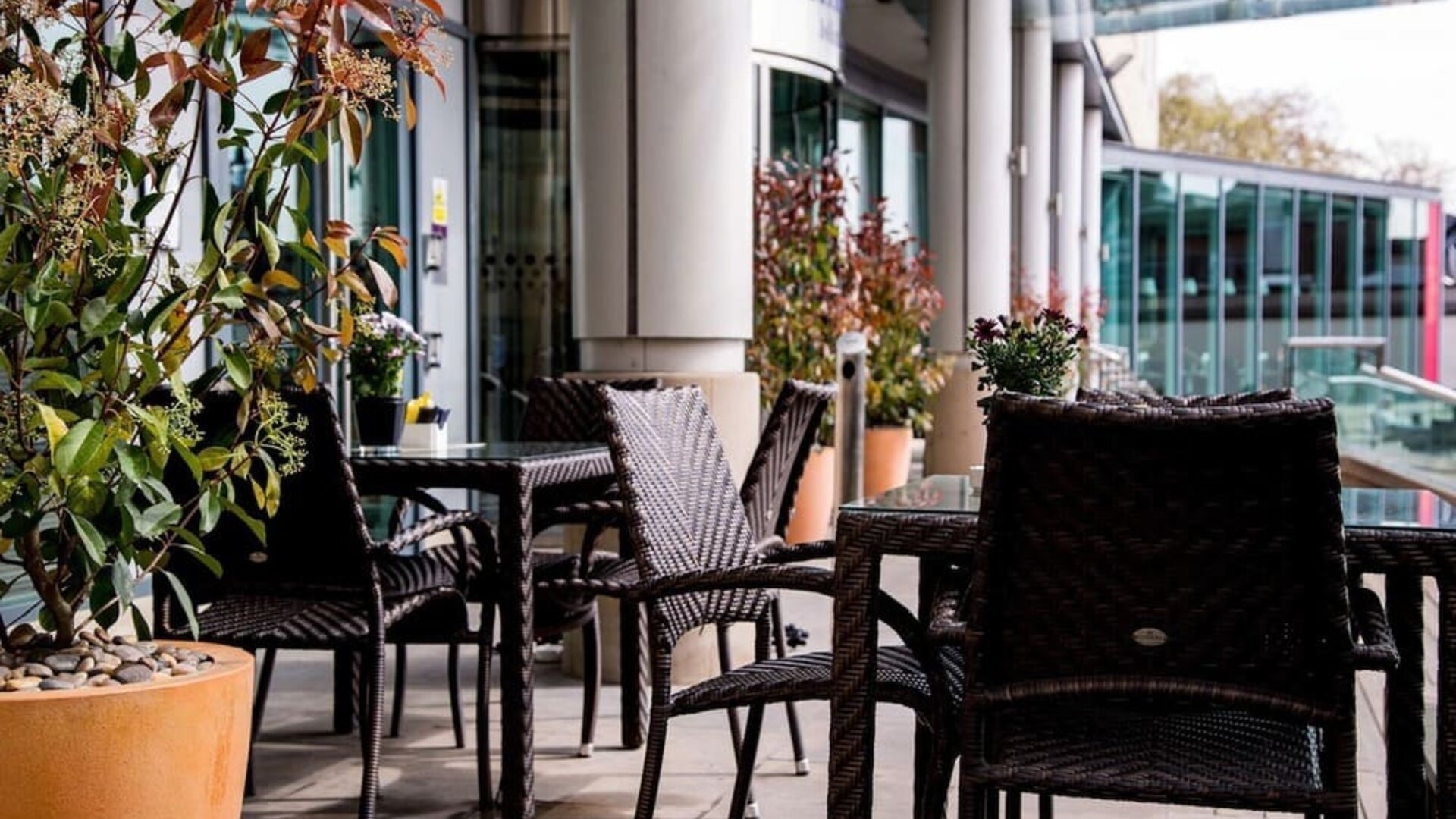 Terrace/patio at Hilton London Angel Islington.