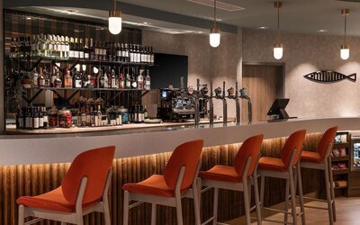 Hotel bar at Hampton By Hilton Torquay.