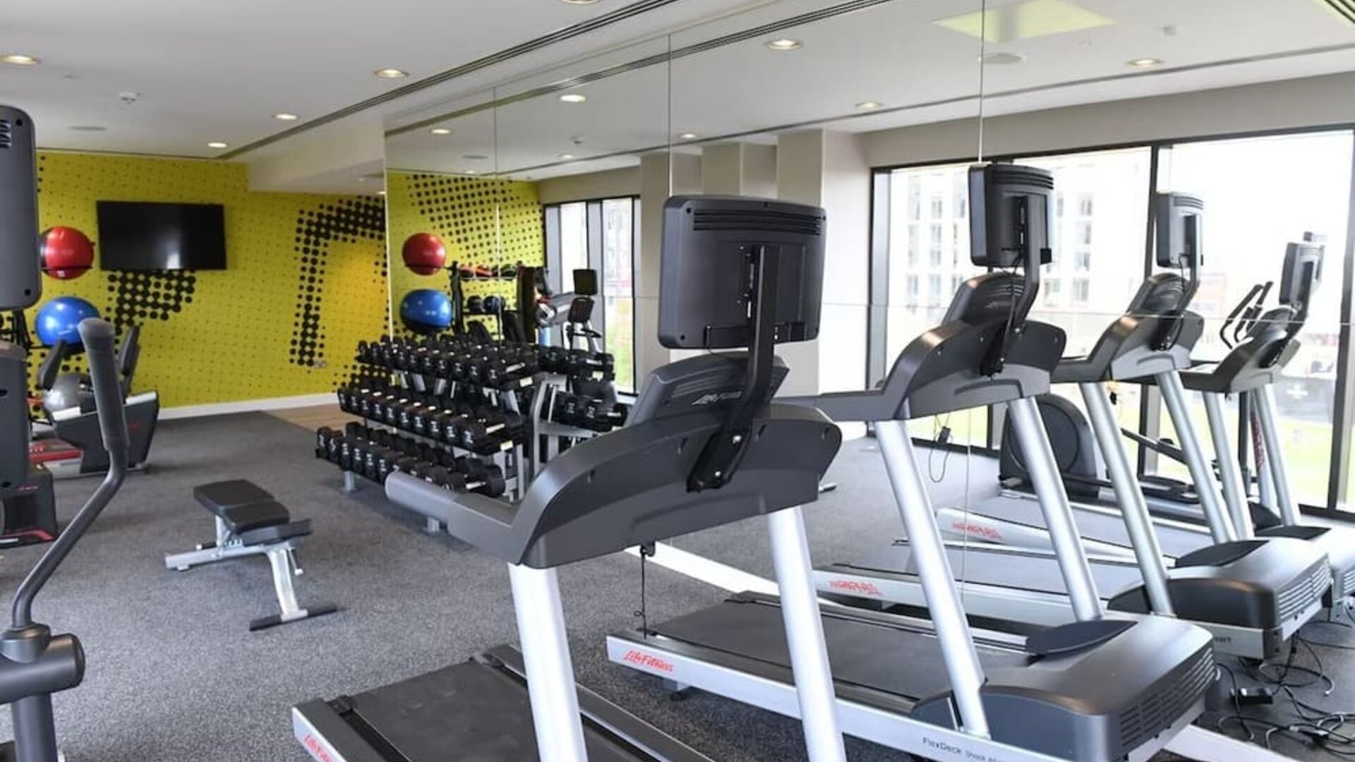 Fitness center available at Hilton Garden Inn Stoke On Trent.