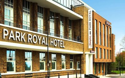 Hotel exterior at Hampton By Hilton London Park Royal.