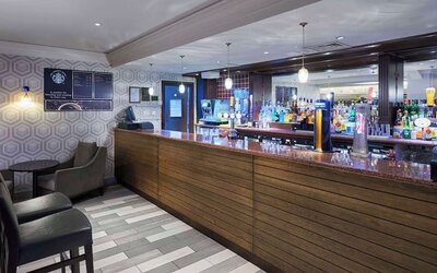 Hotel bar at the DoubleTree by Hilton Bristol North.