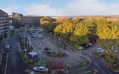 Parking area at the Hilton Birmingham Metropole. 