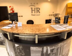 Reception desk at HR Plaza Luxor providing guest services, check-in assistance, and concierge support at HR Plaza Luxor.