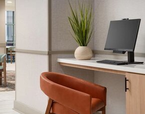 Business center with computer workstation and complimentary internet access for guest convenience at Hyatt Place Scottsdale/Old Town.