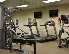 Fitness center with cardio and strength-training equipment at Amenida Residences.