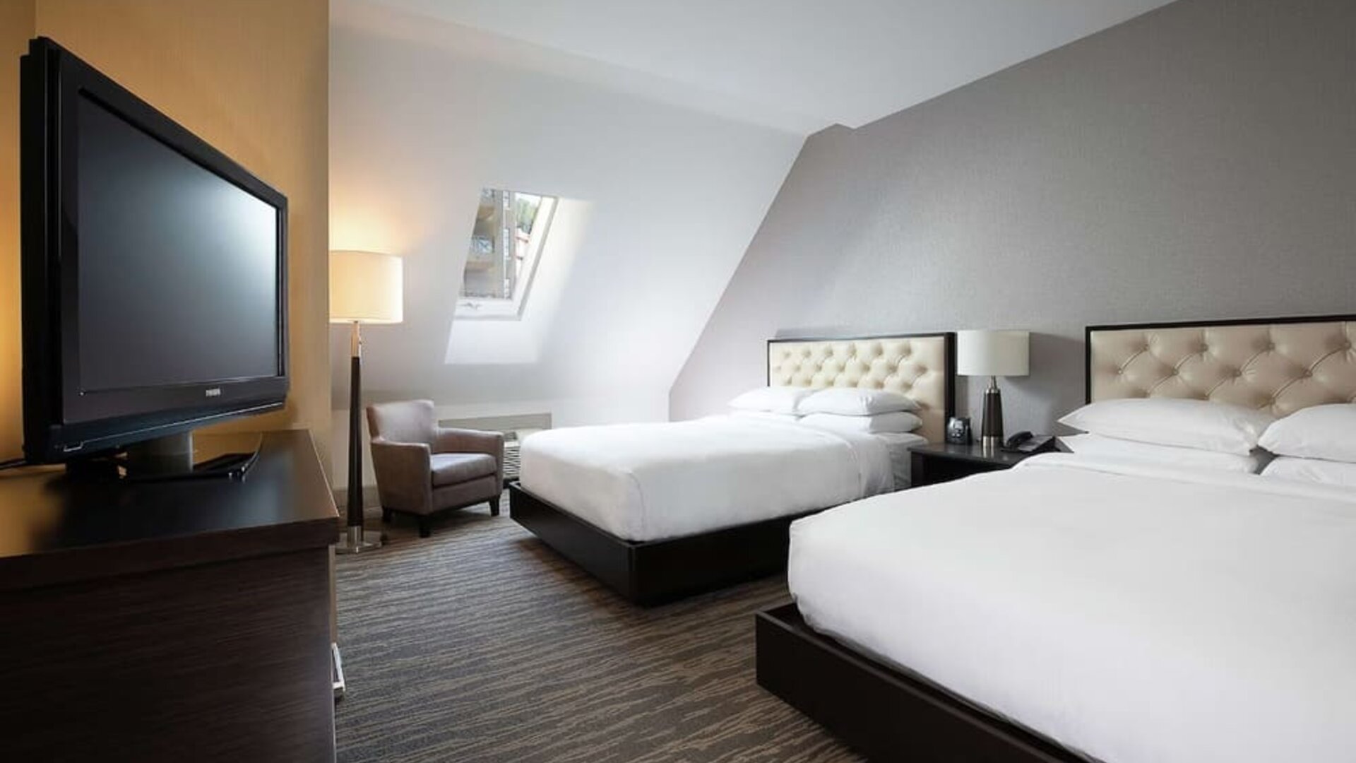 Twin bed day use room at Hilton Whistler Resort & Spa.