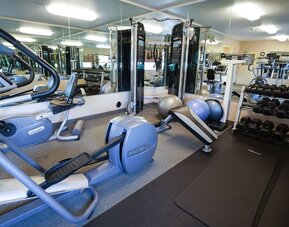 Fully equipped fitness center featuring free weights, strength-training equipment and a variety of cardio machines at Candlewood Suites Boise.