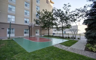 Outdoor play area at Homewood Suites By Hilton Burlington.