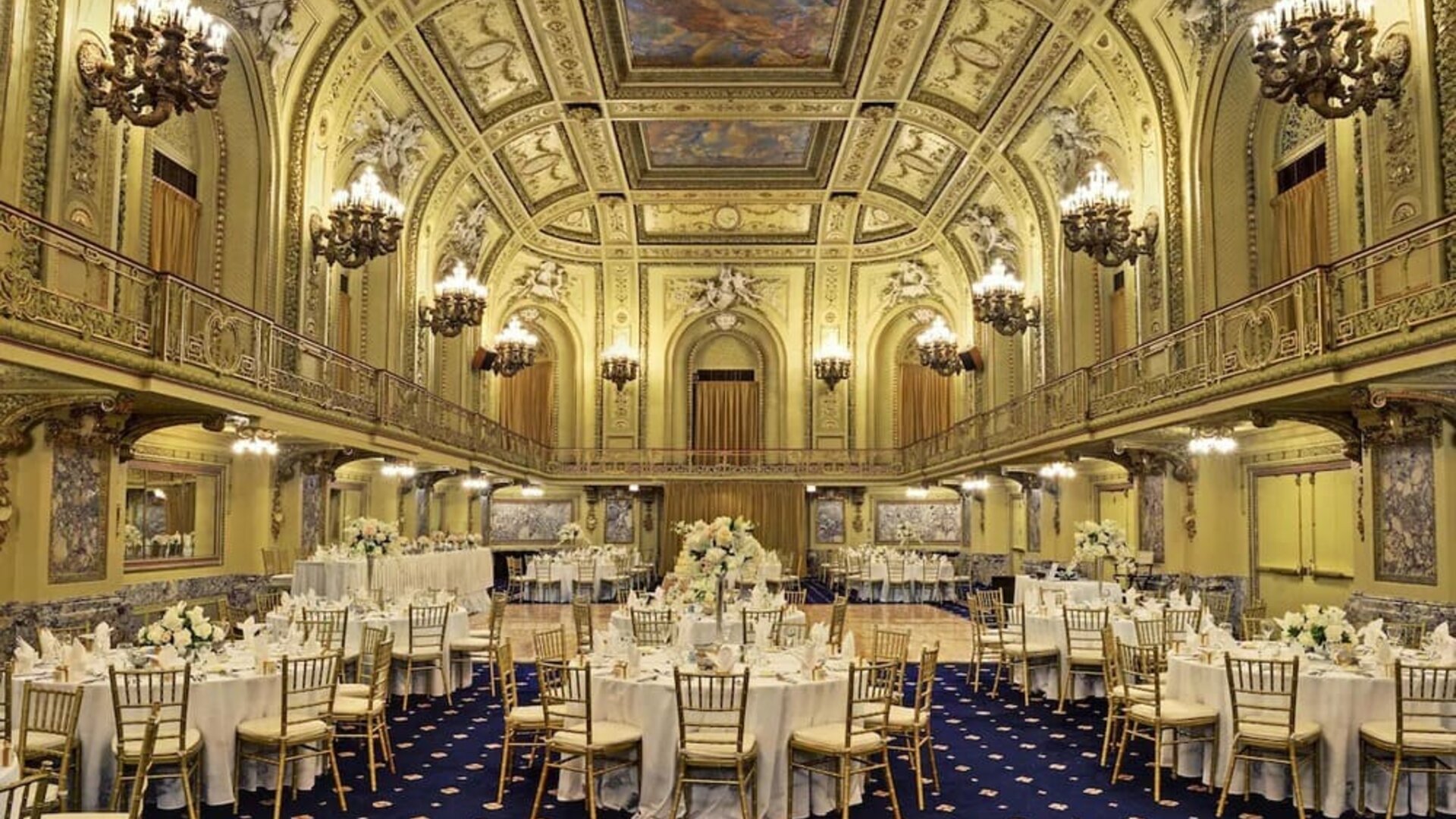Banquet hall at Congress Plaza Hotel.