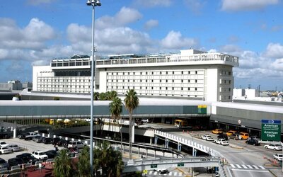 Hotel exterior at Miami International Airport Hotel.