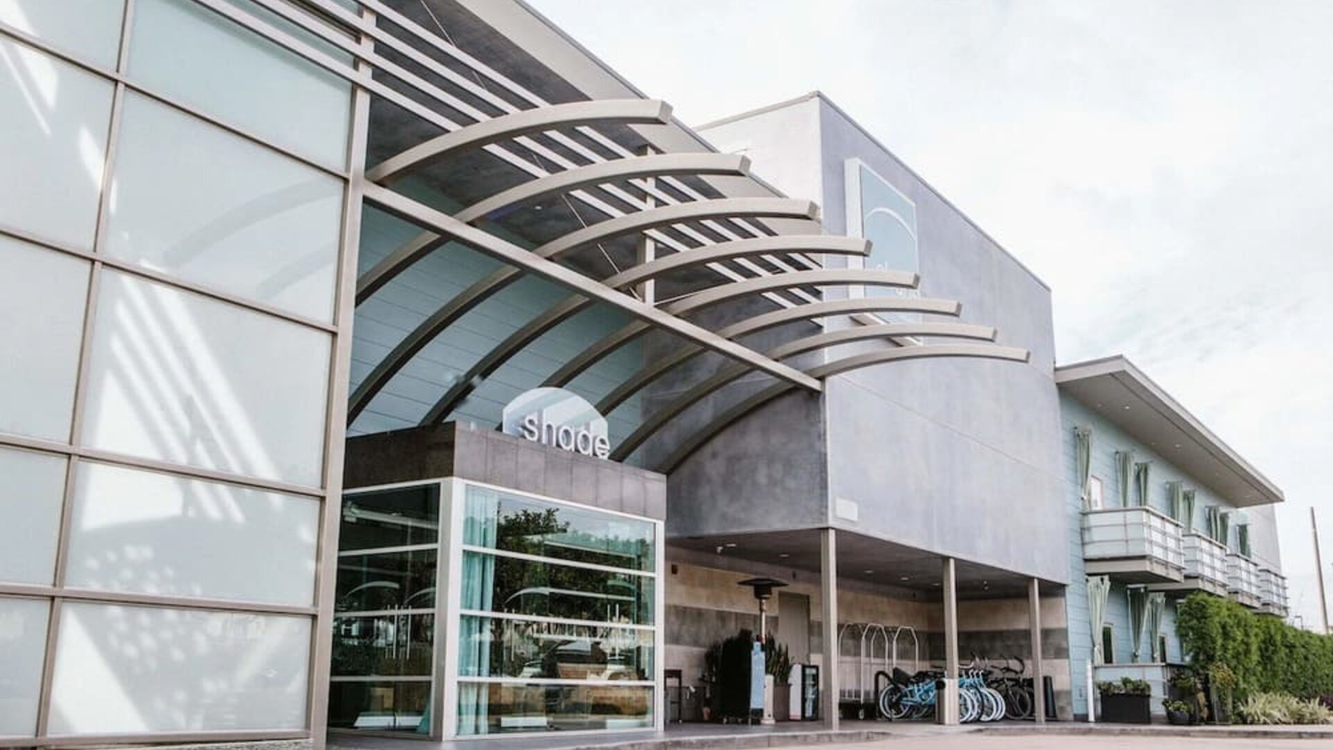 Hotel exterior at Shade Hotel Manhattan Beach.