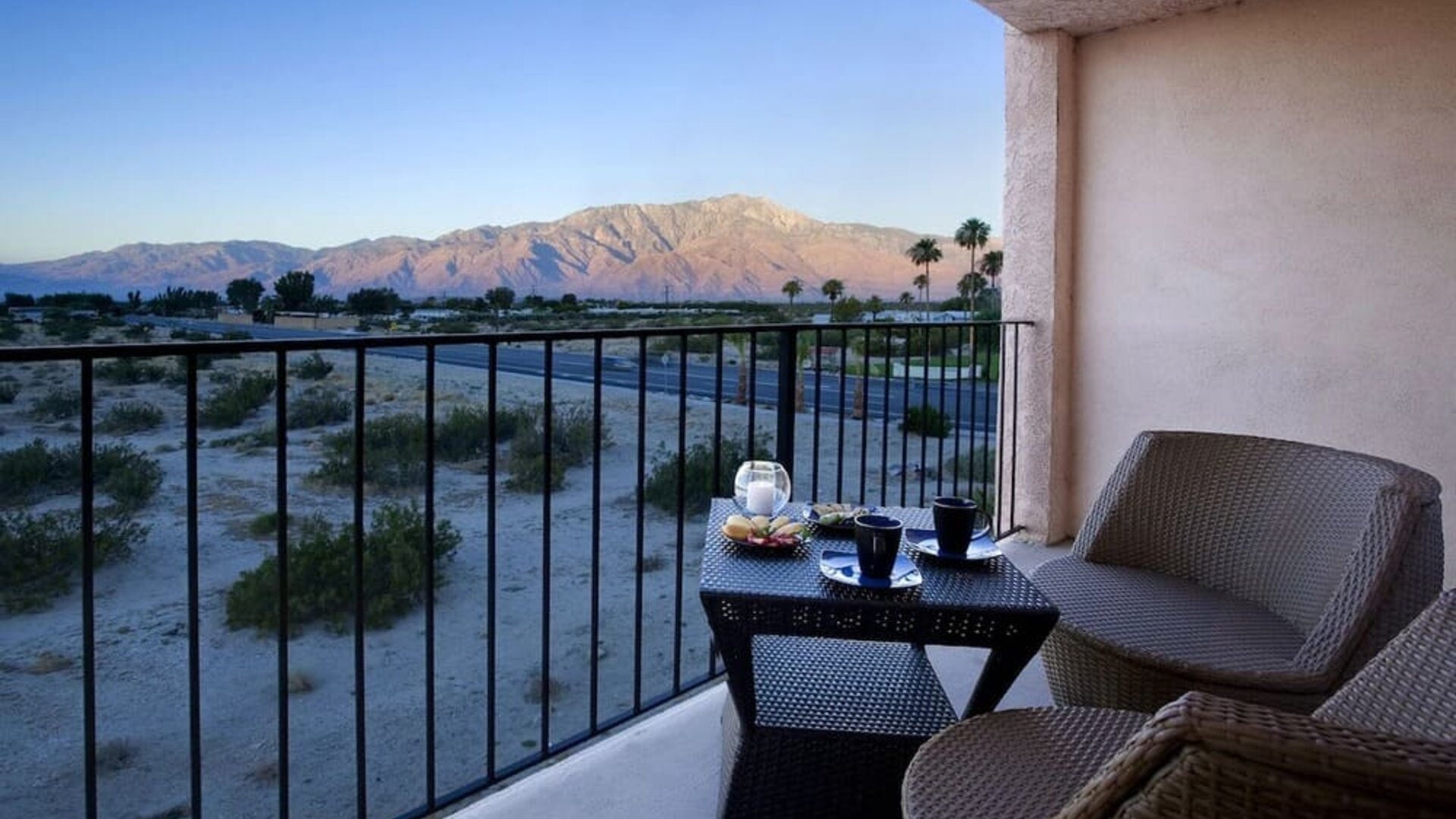 View from the balcony of day use room at Aqua Soleil Hotel & Mineral Water Spa.