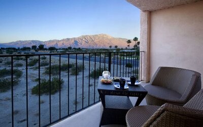 View from the balcony of day use room at Aqua Soleil Hotel & Mineral Water Spa.