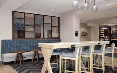 Lobby workspace at Hampton Inn By Hilton Port Hope.