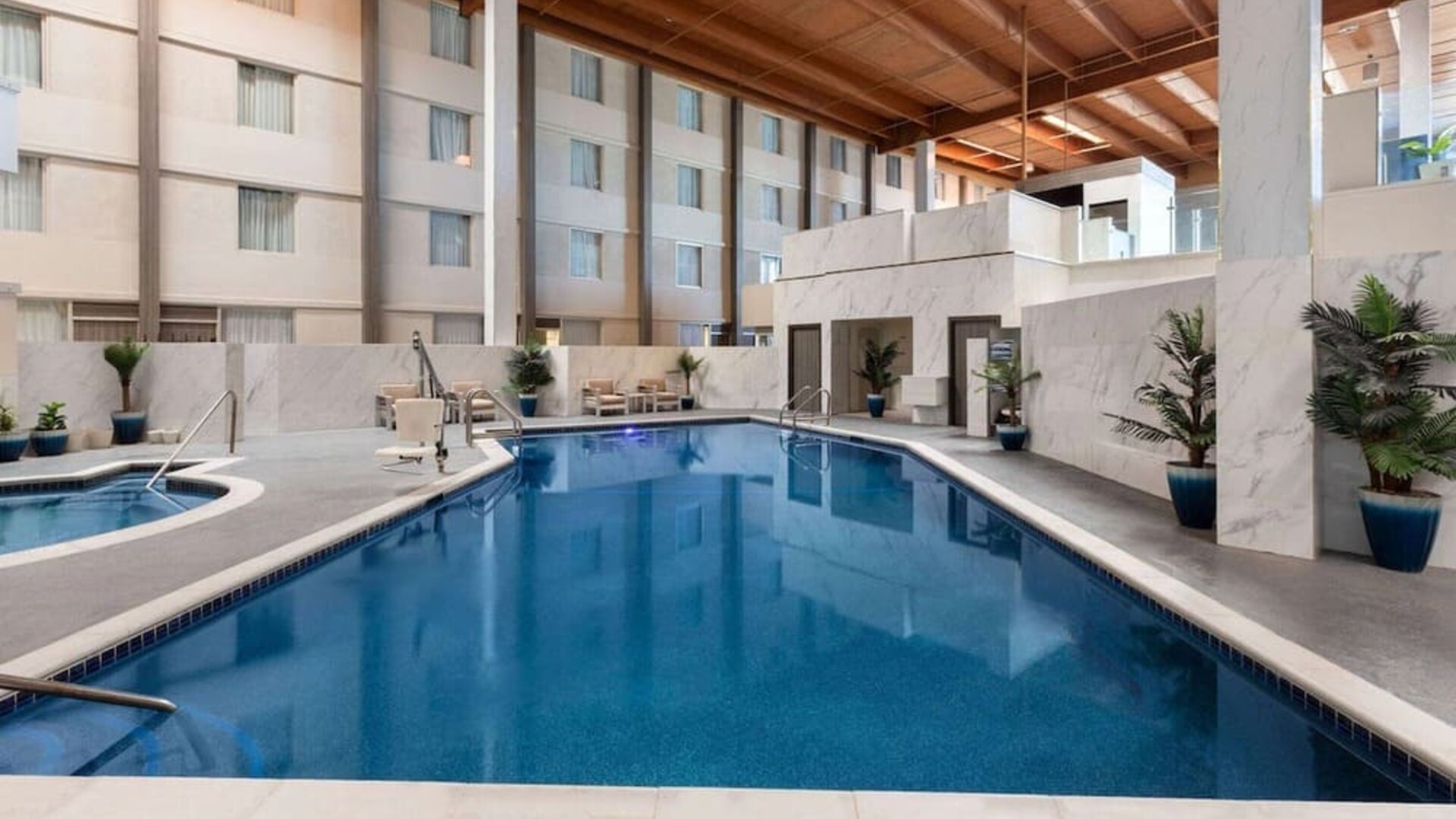 Spacious pool at Wyndham DFW Airport.