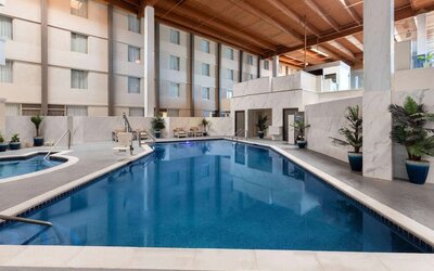Spacious pool at Wyndham DFW Airport.