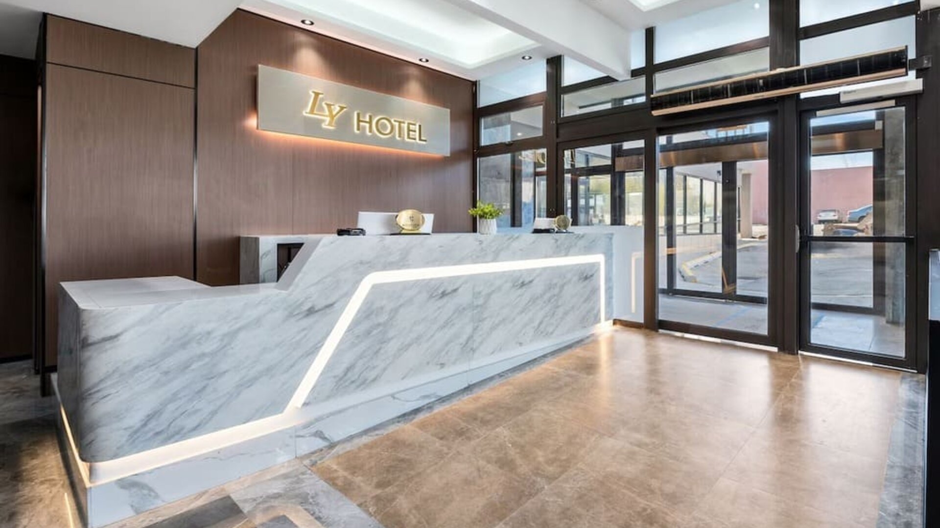 Reception area at Ly New York Hotel.