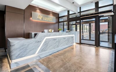 Reception area at Ly New York Hotel.