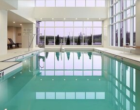 Relaxing indoor heated pool at DoubleTree By Hilton Montreal Airport.