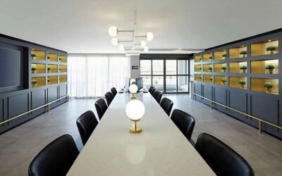 Bright and spacious business center with computers, printers and comfortable mobiliary at DoubleTree By Hilton Montreal Airport.