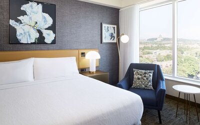 Day use room at Hilton Garden Inn Montreal Midtown.