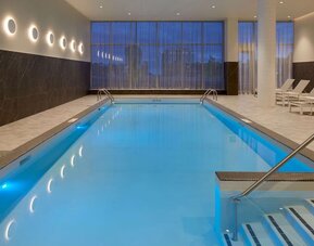 Relaxing indoor pool at Hilton Garden Inn Montreal Midtown.