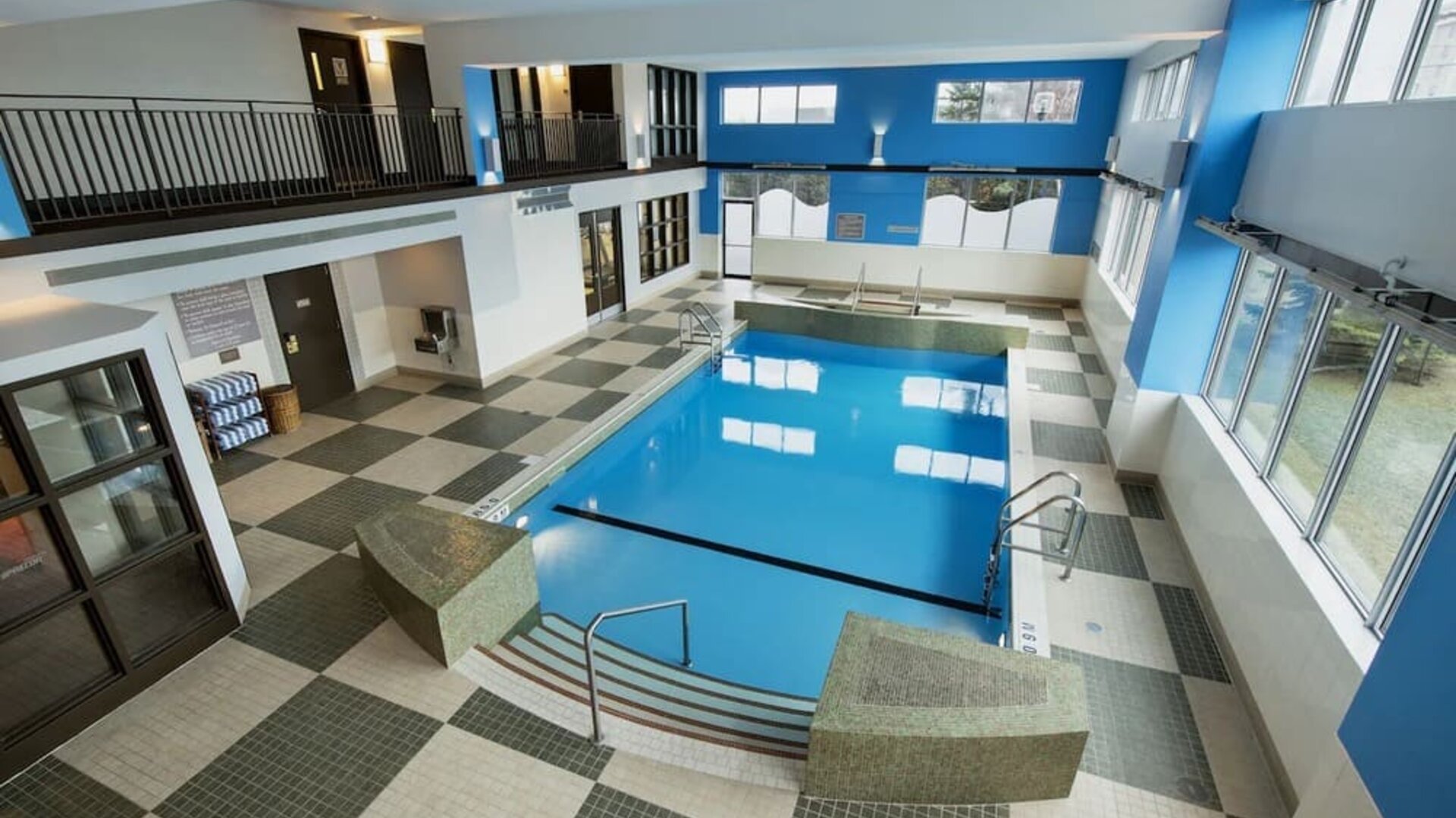 Indoor pool at Hilton Winnipeg Airport Suites.