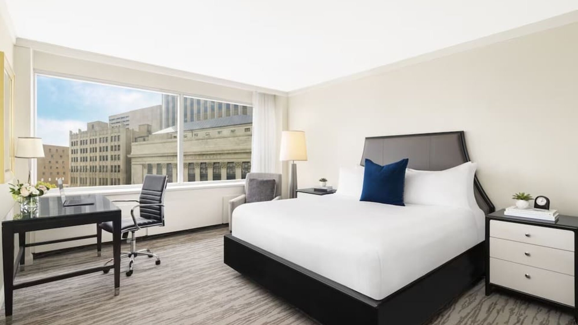 Day use room with work desk at Fairmont Winnipeg.