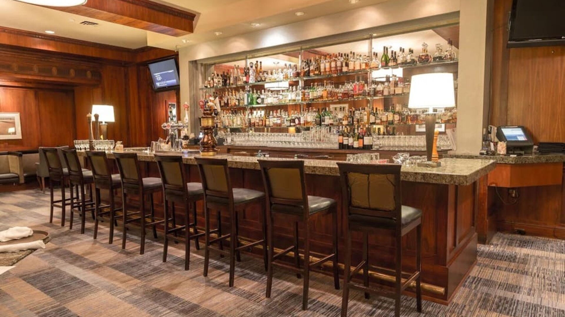 Hotel bar at Fairmont Winnipeg.