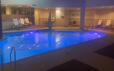 Refreshing indoor pool at Hilton Albany.
