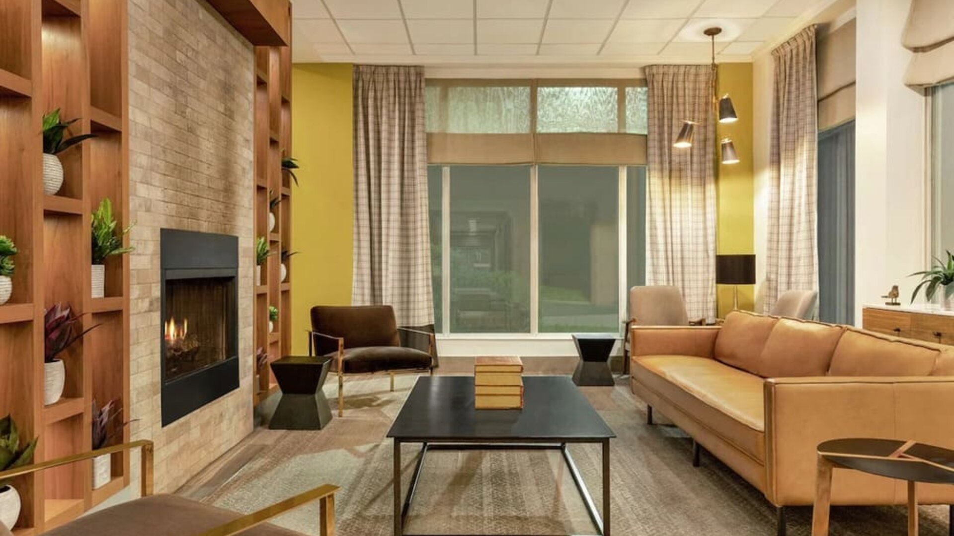 Lobby lounge at the Hilton Garden Inn Kitchener/Cambridge.