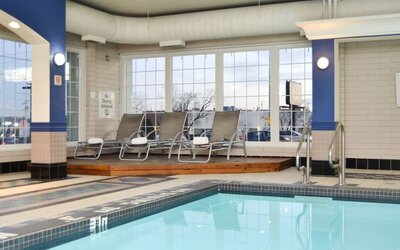 Relaxing indoor pool at Amenida Residences.