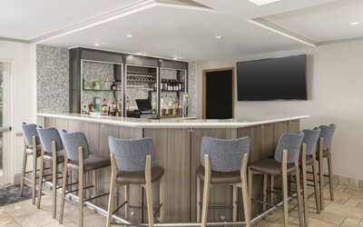 Hotel bar at Hilton Garden Inn Boca Raton.