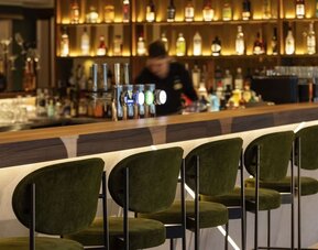 Hotel bar at Novotel London Paddington.
