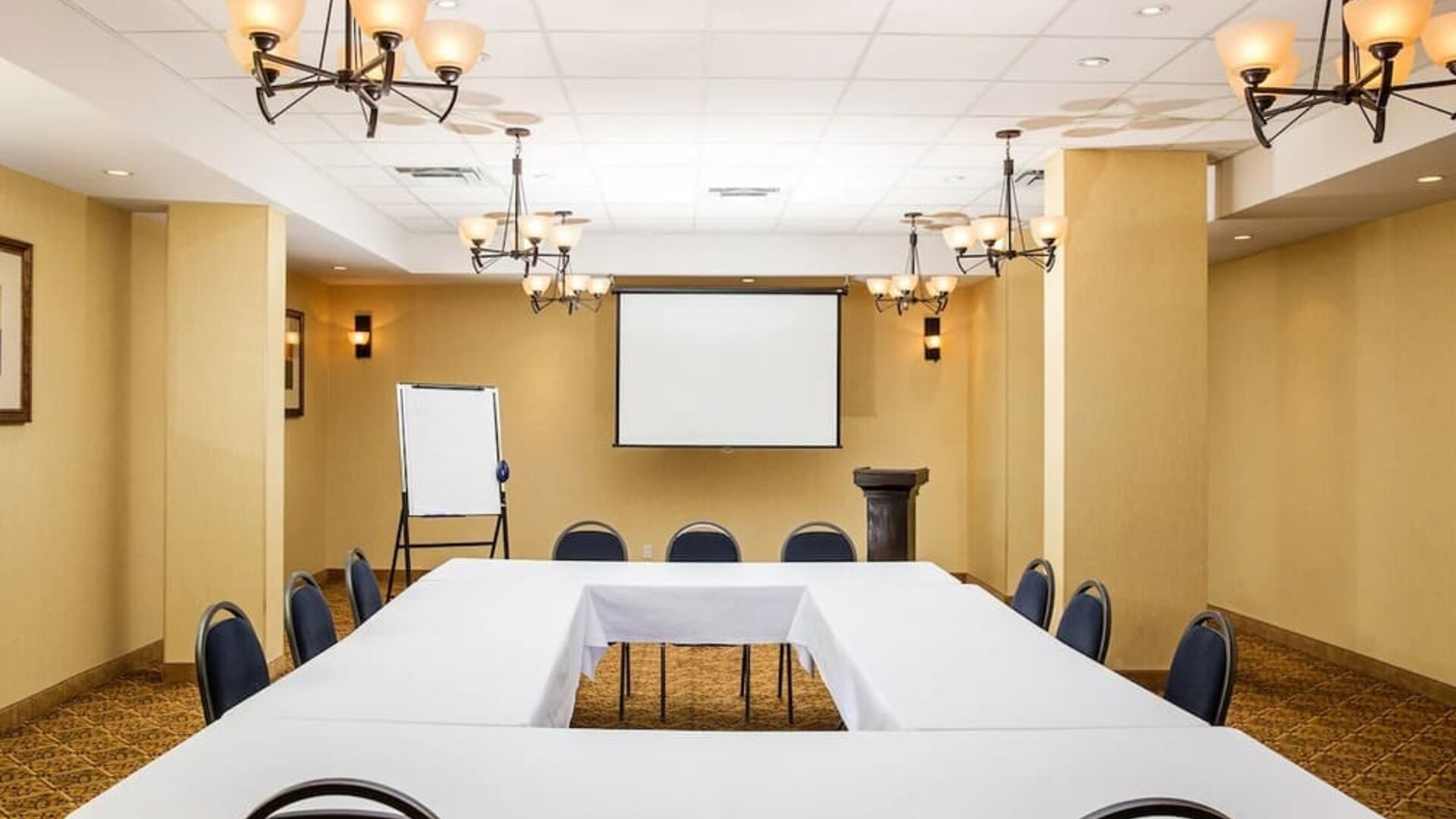 Professional meeting room at Days Inn Edmonton Downtown.
