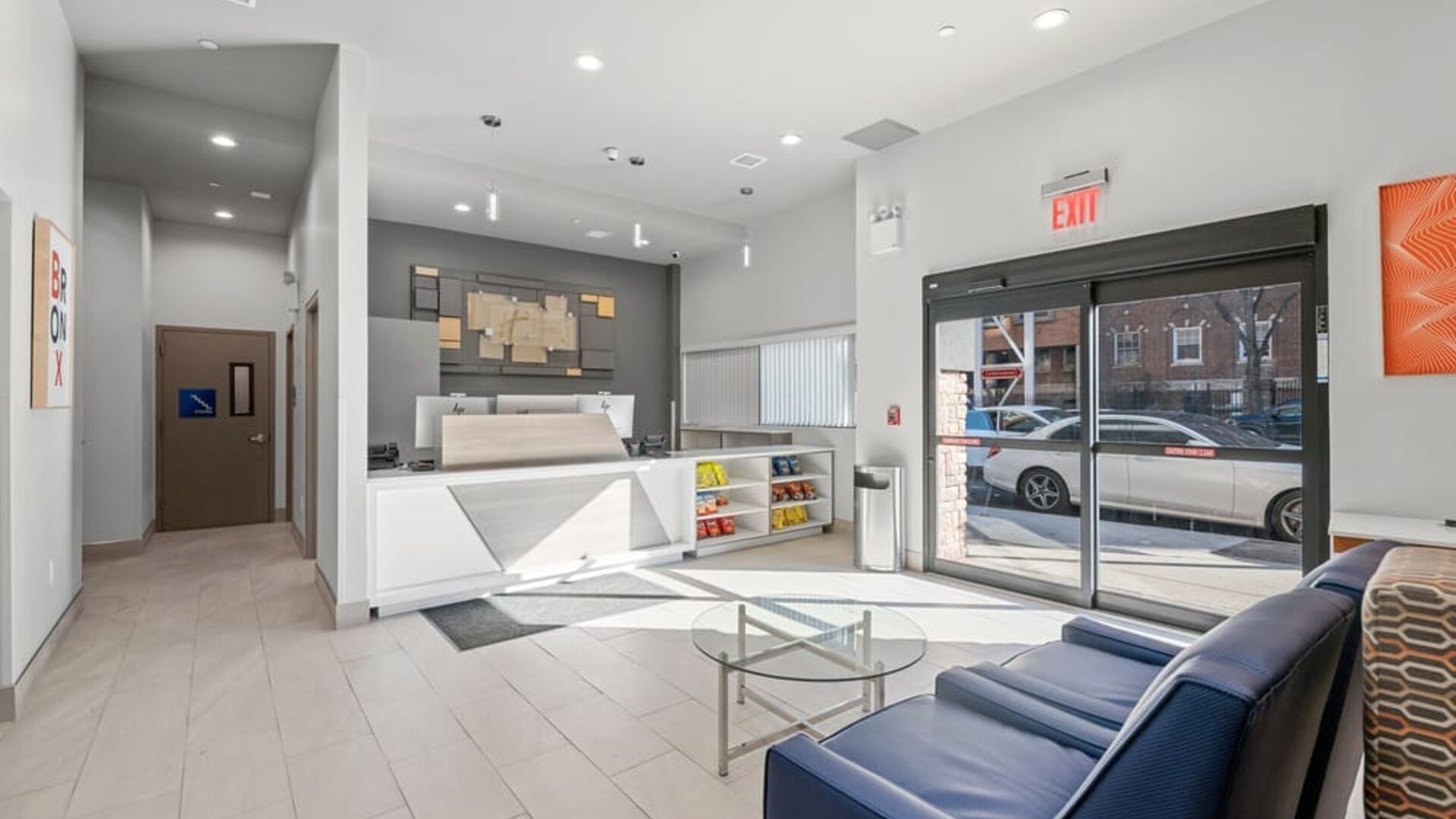 Reception area at Holiday Inn Express & Suites Bronx.