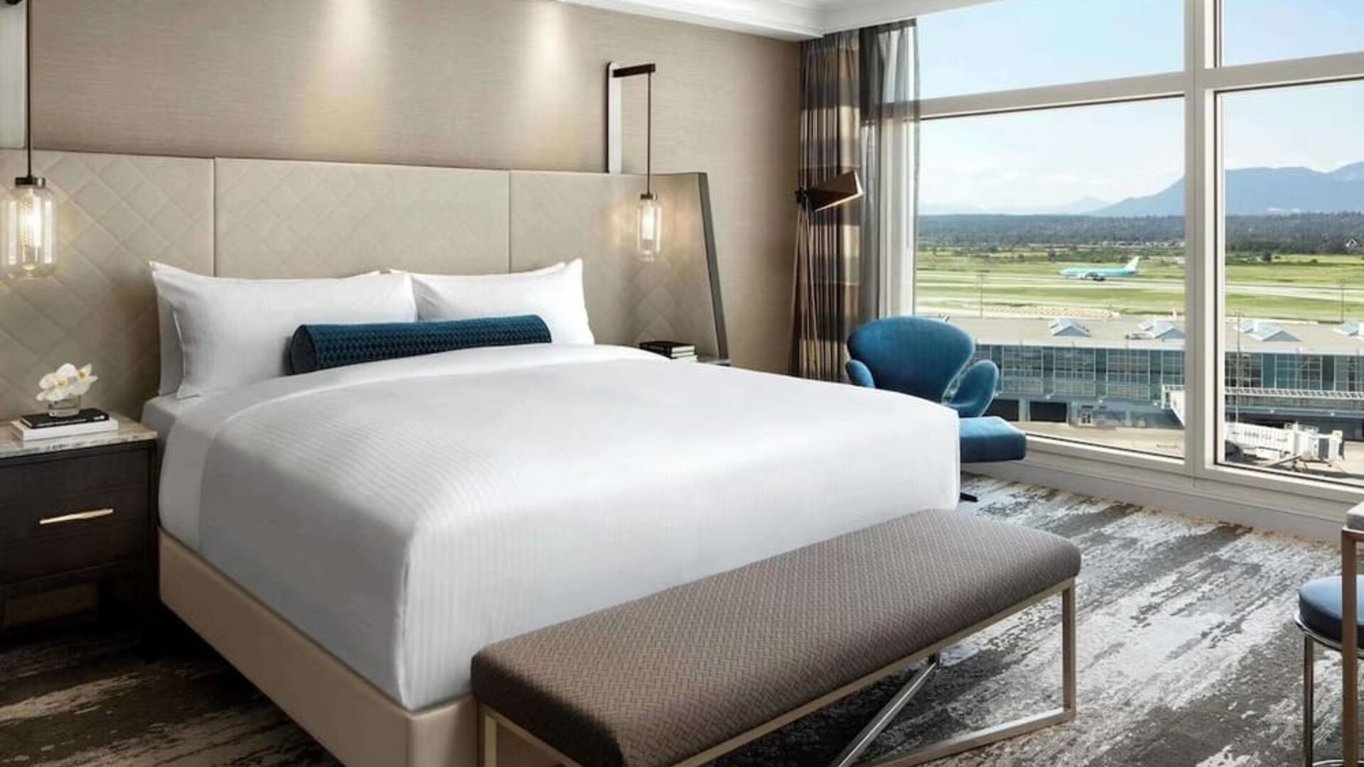 Day use room at Fairmont Vancouver Airport - YVR Terminal Hotel.