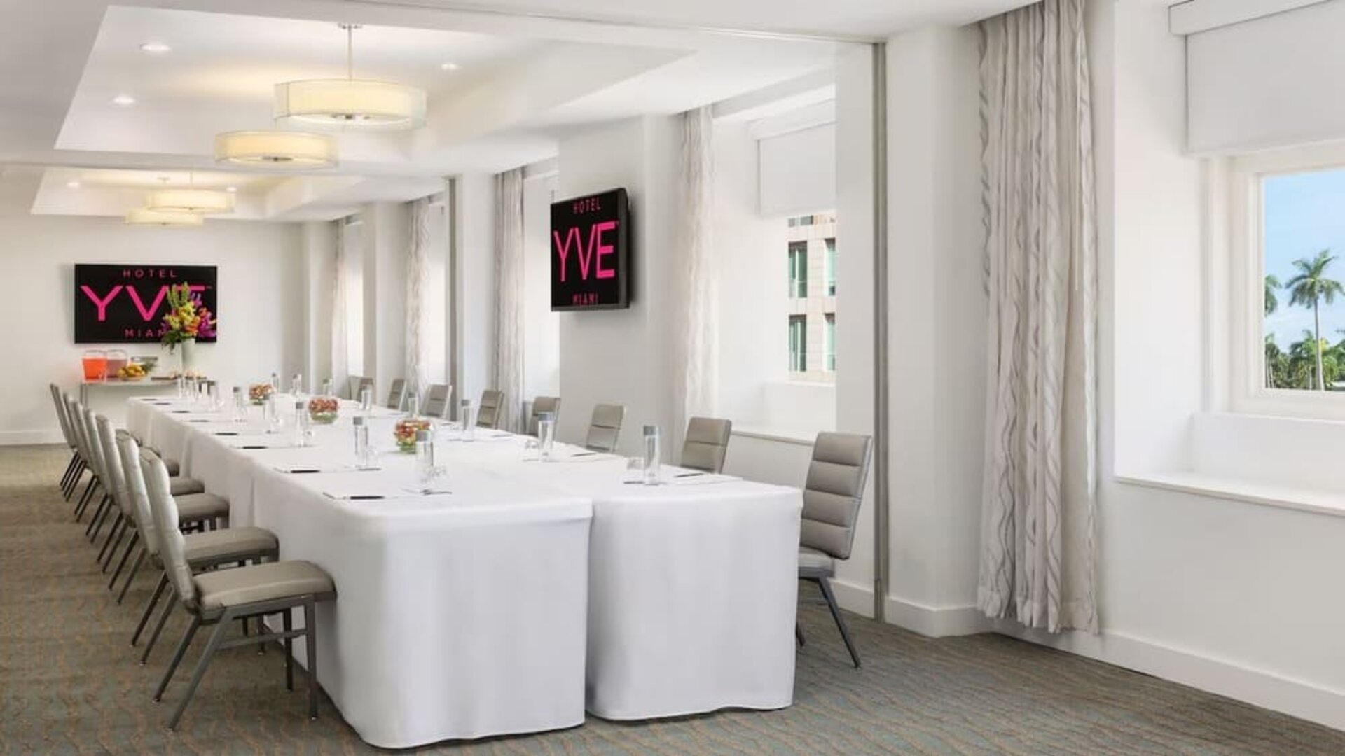 Meeting room available at YVE Hotel Miami.