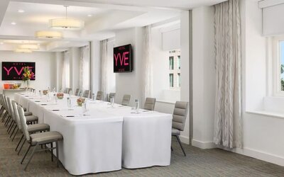 Meeting room available at YVE Hotel Miami.