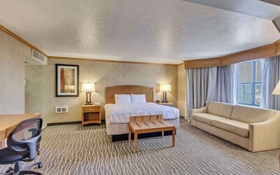 Spacious day use room at Radisson Hotel Salt Lake City Airport.