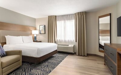 Spacious day use room at Candlewood Suites Boise.