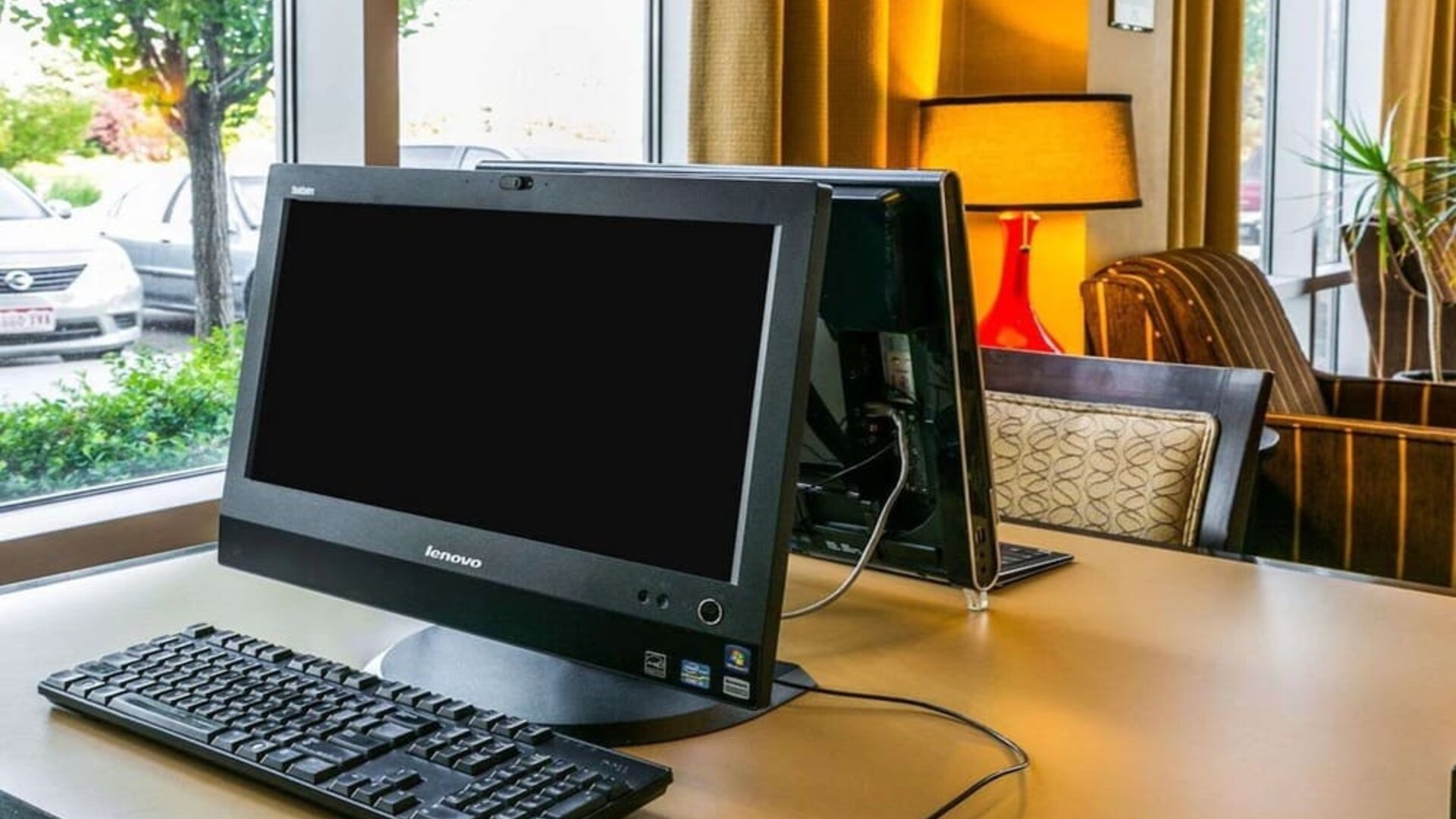 Business center available at Cambria Suites Denver Airport.