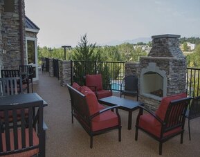 Veranda with views of Pikes Peak at Staybridge Suites.