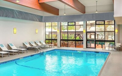 Refreshing indoor pool at DoubleTree By Hilton Westborough.