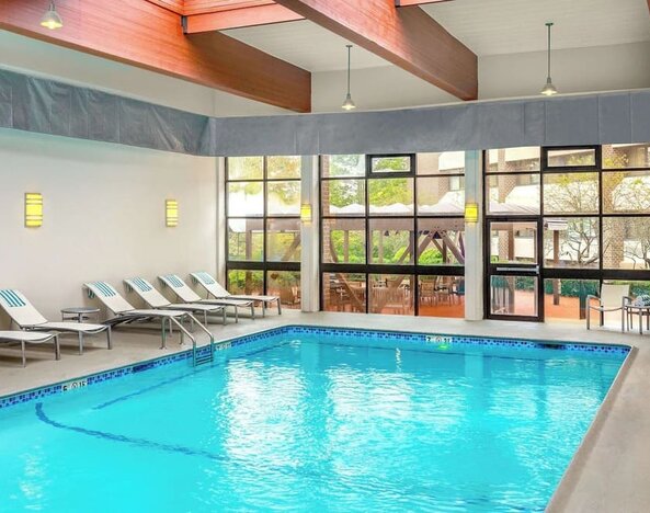 Refreshing indoor pool at DoubleTree By Hilton Westborough.